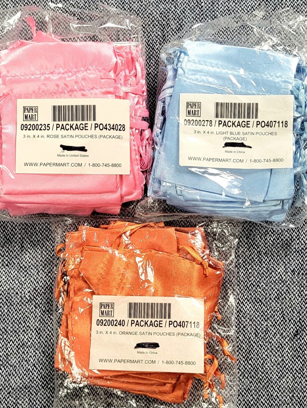 Lot 60+ Satin Jewelry Bags | 4"x3" Drawstring Bags